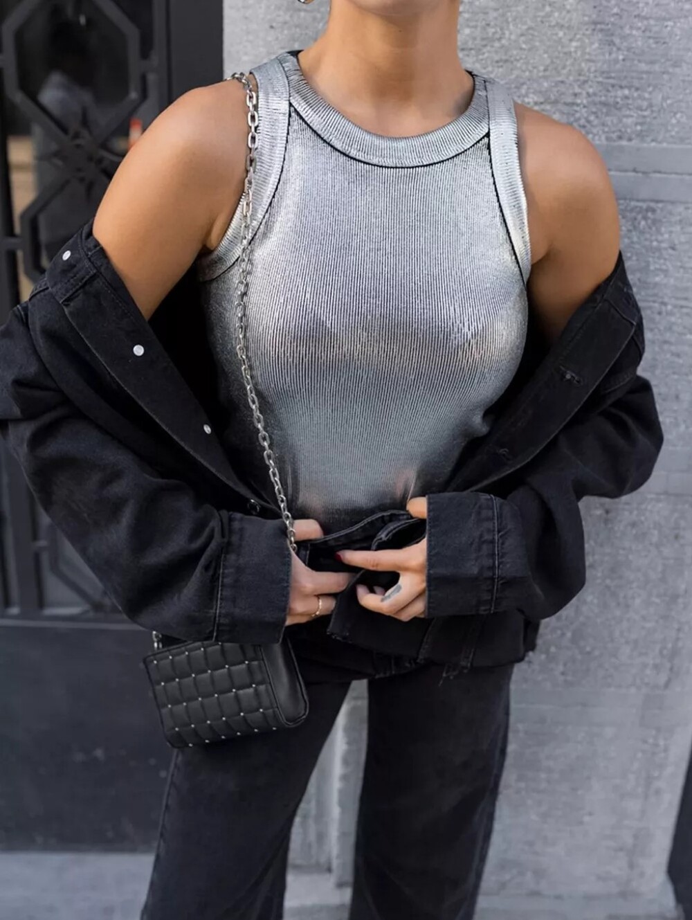 Ribbed Racerback Tank Top - Picture 4 of 13